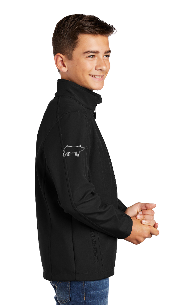 Youth Spring 4-H Personalized BLACK 4-H Port Authority Soft Shell Jacket