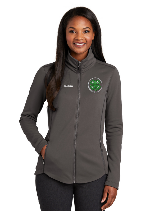 Spring 4-H Personalized Women's GRAPHITE Port Authority ® Collective Smooth Fleece Jacket
