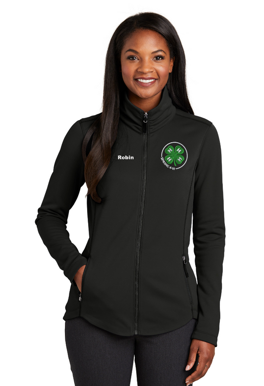 Spring 4-H Personalized Women's BLACK Port Authority ® Collective Smooth Fleece Jacket