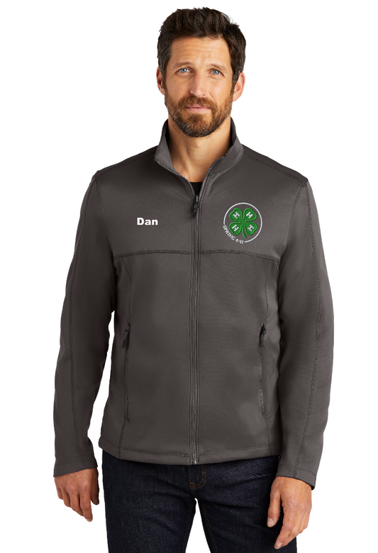 Spring 4-H Personalized Men's GRAPHITE GREY Port Authority ® Collective Smooth Fleece Jacket