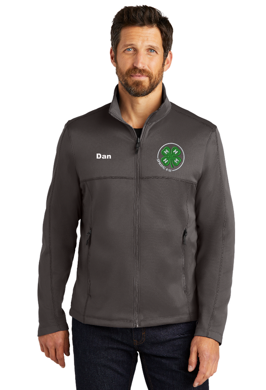 Spring 4-H Personalized Men's GRAPHITE GREY  Collective Smooth Fleece Jacket