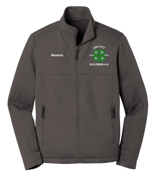 KCBR 4-H Personalized Men's GRAPHITE GREY  Smooth Fleece Jacket