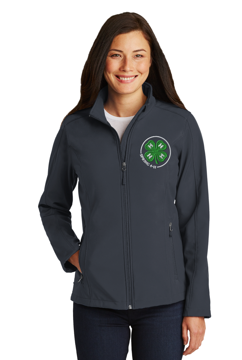 Spring 4-H Personalized Women's GRAPHITE GREY Port Authority ® Core Soft Shell Jacket