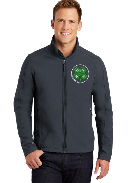 Spring 4-H Personalized Men's GRAPHITE GREY Port Authority ® Core Soft Shell Jacket