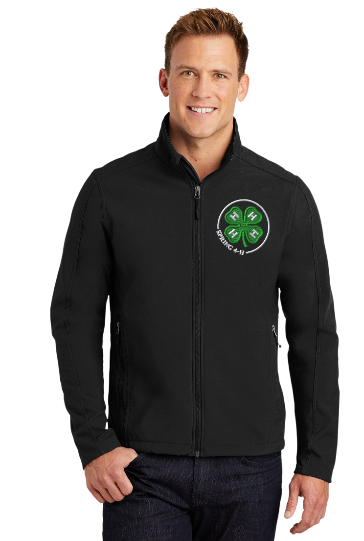 Spring 4-H Personalized Men's BLACK  Core Soft Shell Jacket