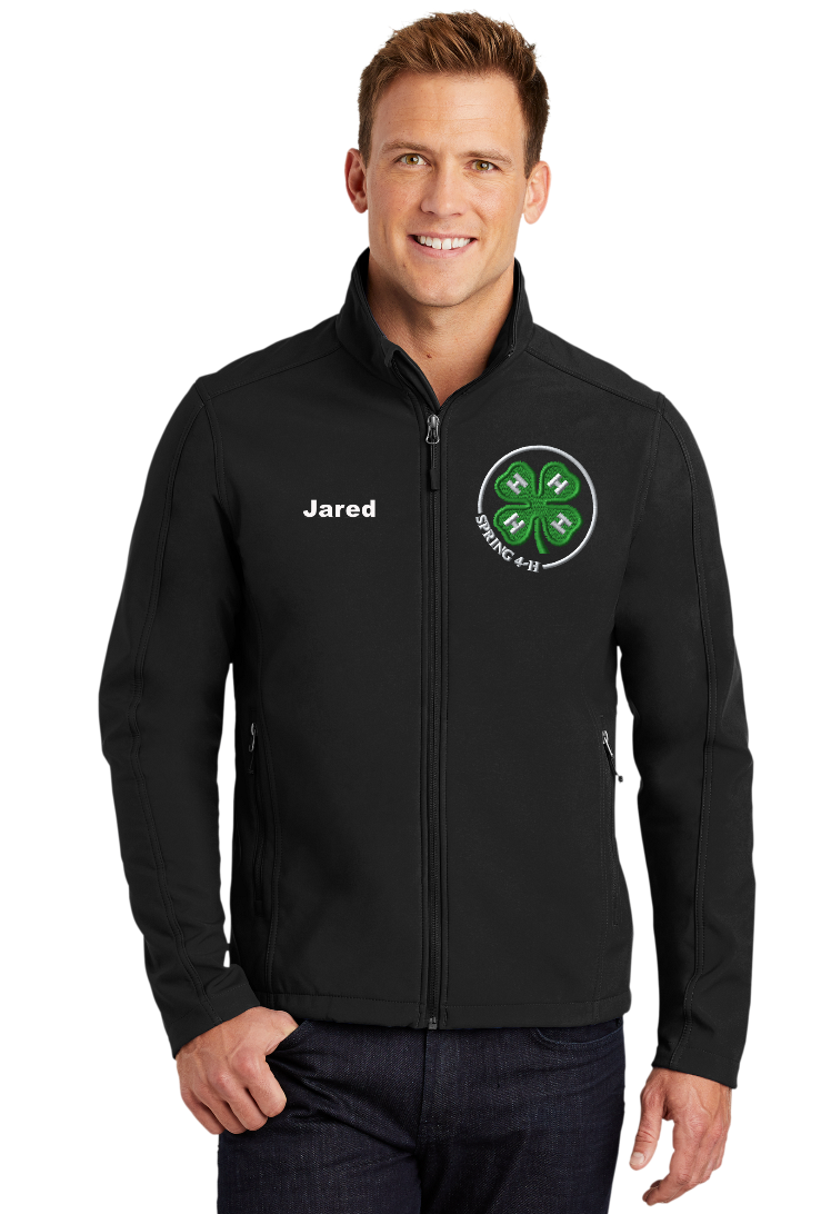 Spring 4-H Personalized Men's BLACK  Core Soft Shell Jacket