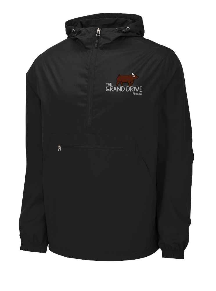 Grand Drive Zipped Packable Anorak Black