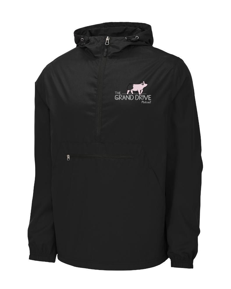 Grand Drive Zipped Packable Anorak Black