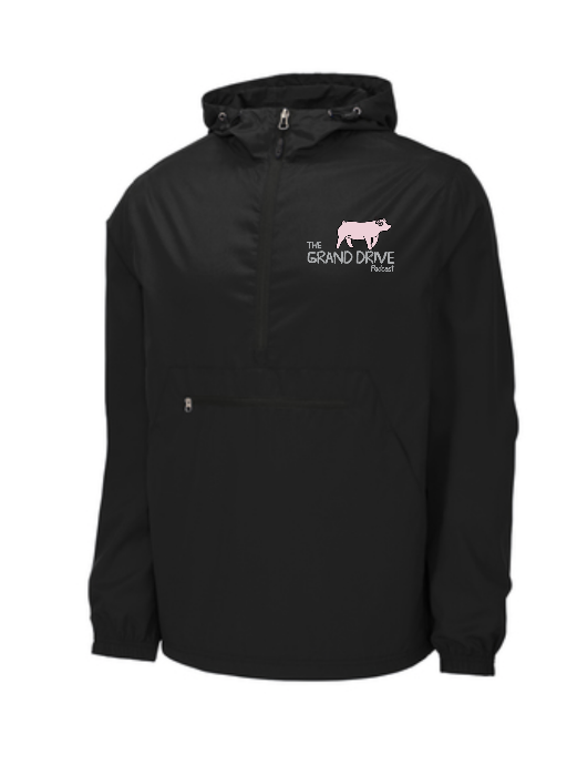 Grand Drive Zipped Packable Anorak Black