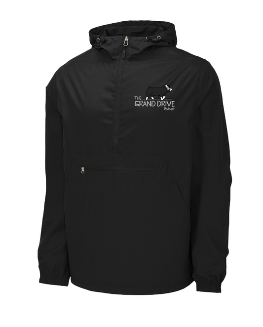 Grand Drive Zipped Packable Anorak Black