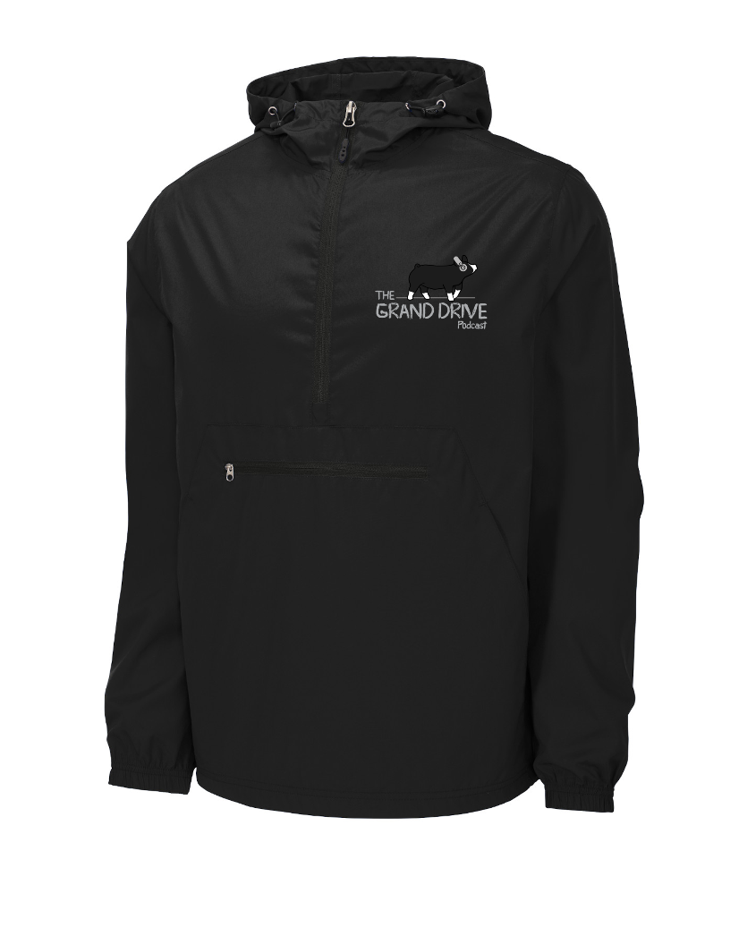 Grand Drive Zipped Packable Anorak Black