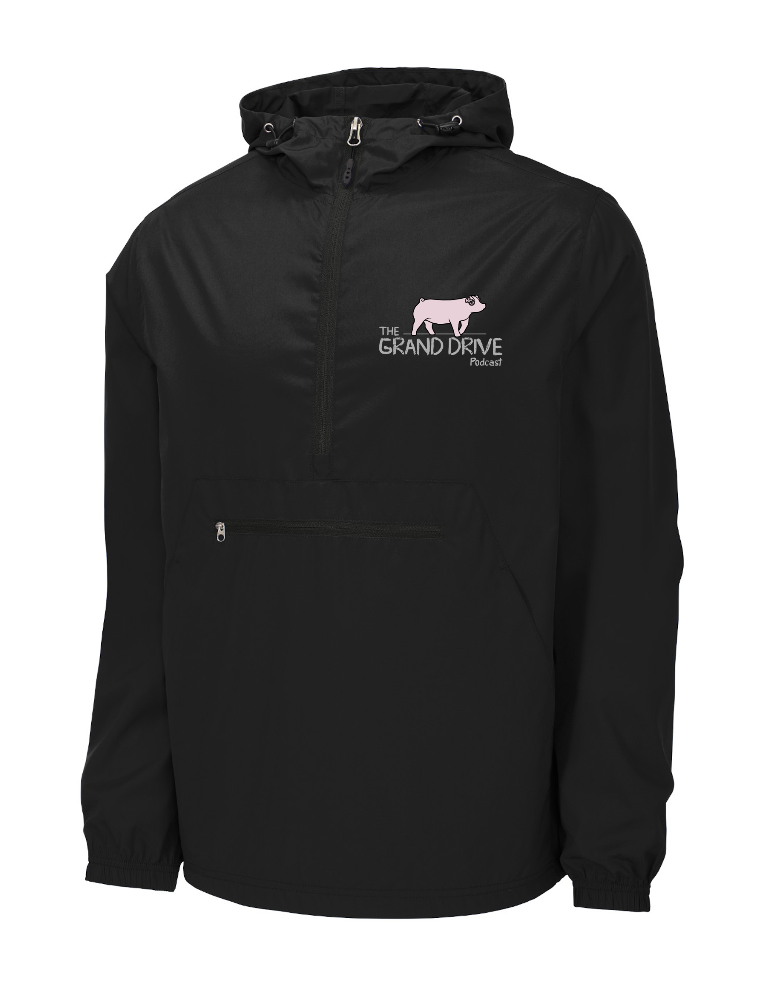 Grand Drive Zipped Packable Anorak Black