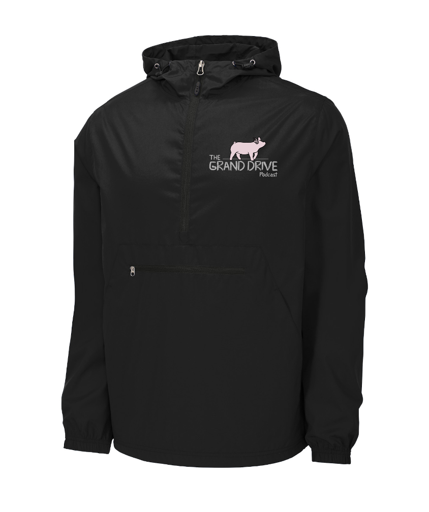 Grand Drive Zipped Packable Anorak Black