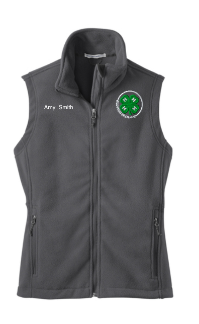 Blossom Trail 4-H Women's Port Authority Fleece Vest Personalized