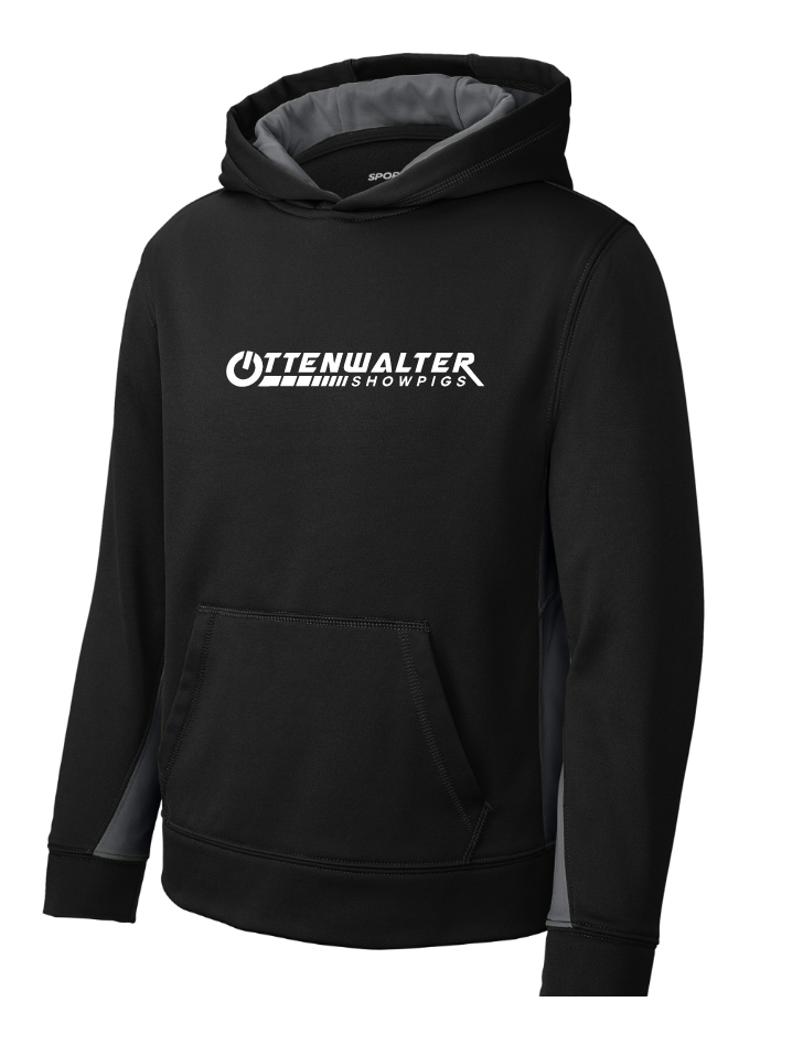 Sport-Wick® Fleece Colorblock Hooded Pullover Adult & Youth