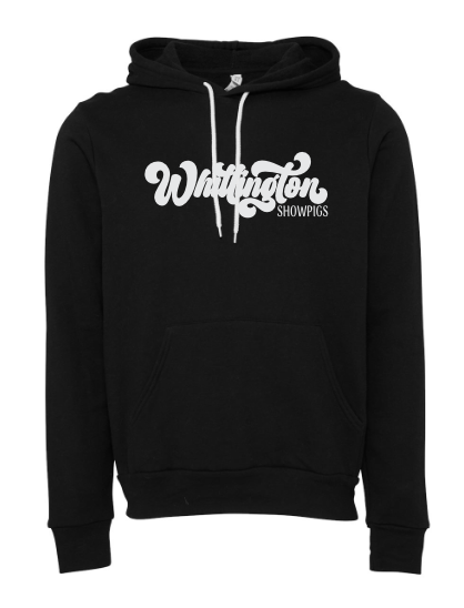 Whittington Adult  Hooded Pullover Sweatshirt Cursive Logo