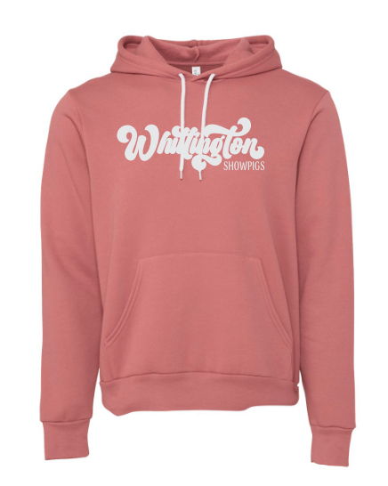 Whittington Adult  Hooded Pullover Sweatshirt Cursive Logo