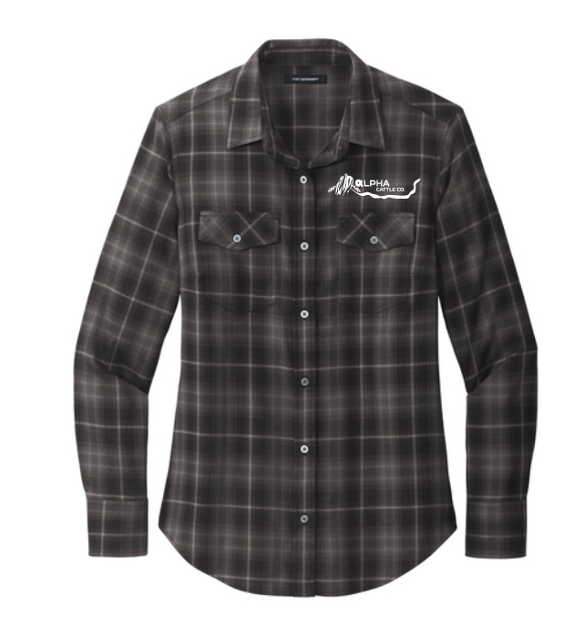 Alpha Cattle Ombre Plaid Shirt