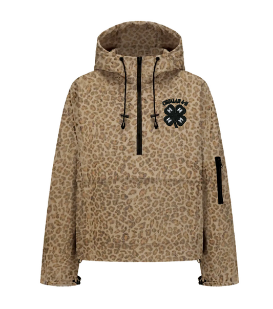 Chualar Leopard Oversized Windbreaker