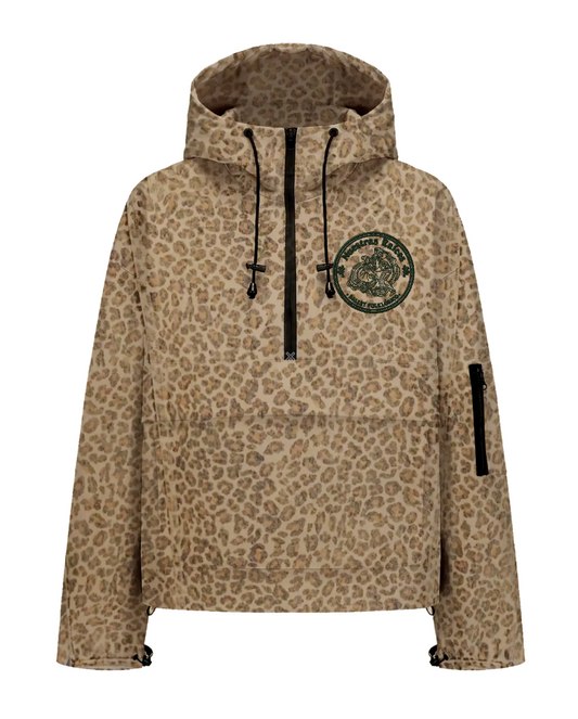 Nuestras Leopard Oversized Windbreaker
