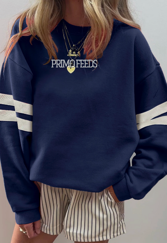 Primo Striped Drop Shoulder Sweatshirt