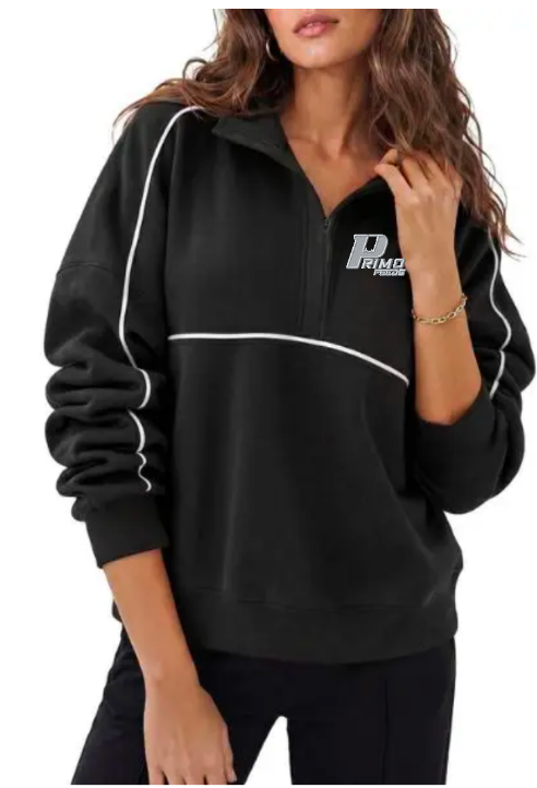 Primo Women's Oversized Zippered Front Pullover