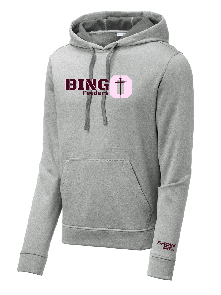 Bingo PosiCharge® Sport-Wick® Heather Fleece Hooded Pullover