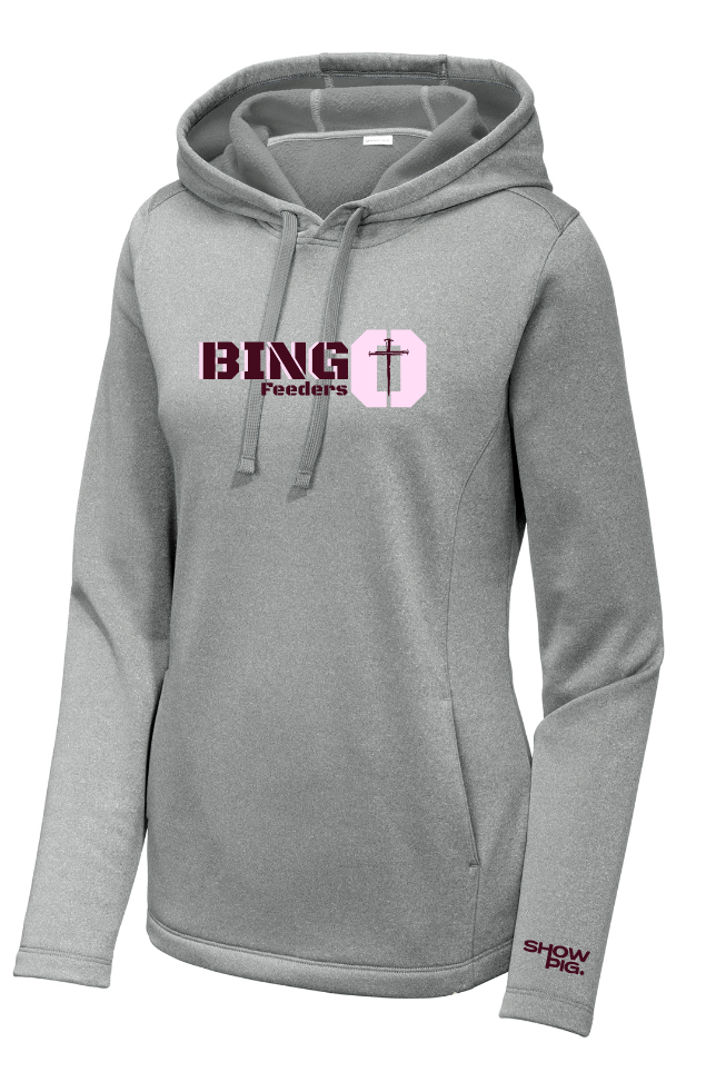 Bingo PosiCharge® Sport-Wick® Heather Fleece Hooded Pullover