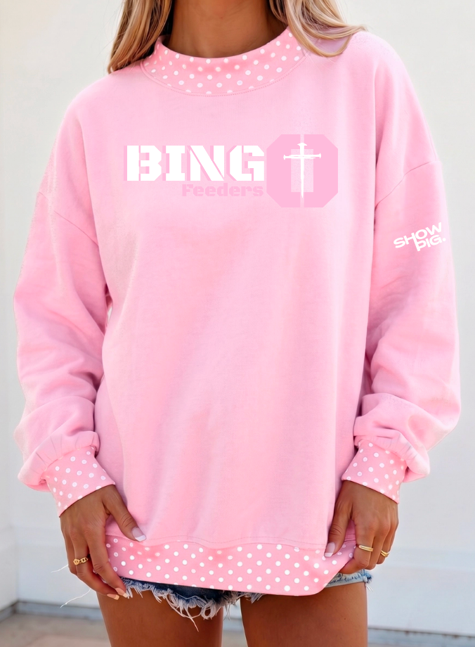 Bingo Polka Dot Mock Neck Sweatshirt