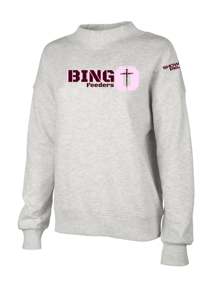 Bingo Womens Mock-Neck Sweatshirt