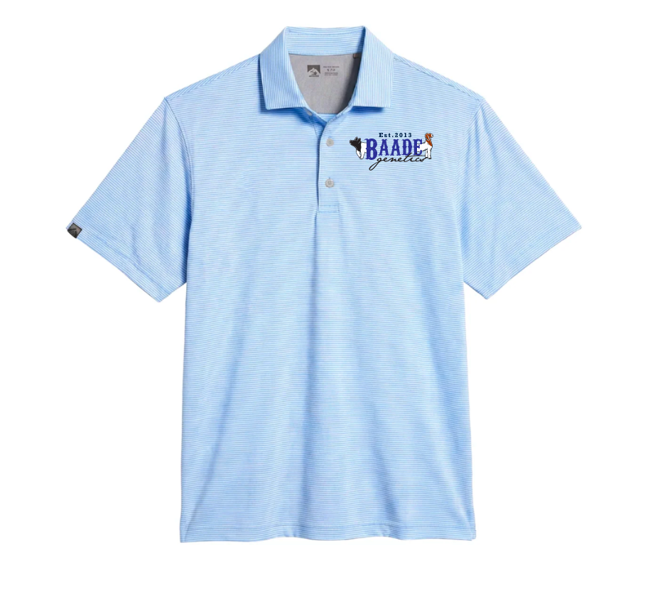 Baade Men's Microstripe Short Sleeve Polo