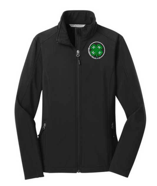 Women's Blossom Trail 4-H Personalized BLACK 4-H  Soft Shell Jacket
