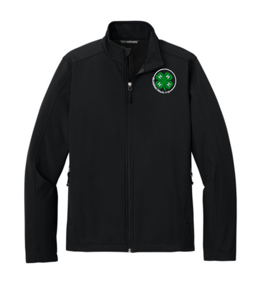 Men's Blossom Trail 4-H Personalized BLACK 4-H  Soft Shell Jacket