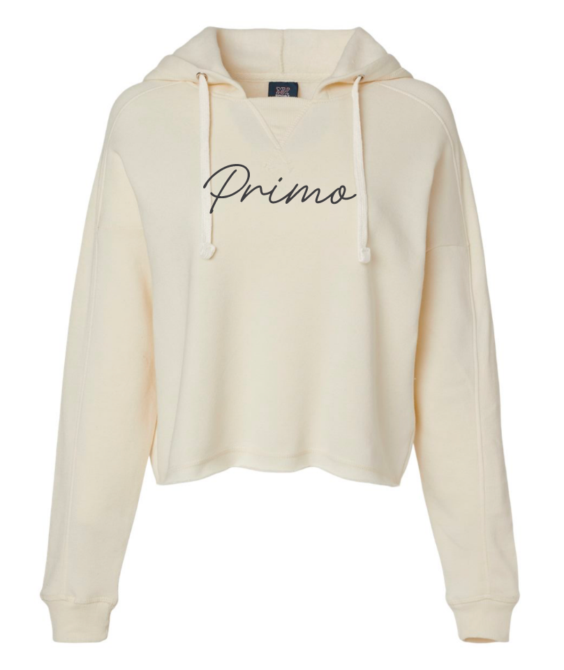 Primo Women's Angel Fleece Crop Hooded Sweatshirt