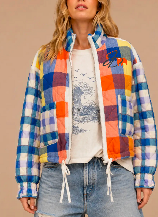 JD Showpigs Quilted Patchwork Puffer